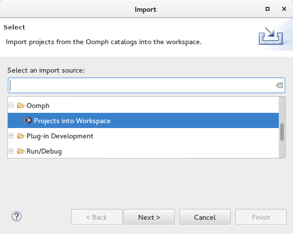 "Projects into Workspace" Import Wizard